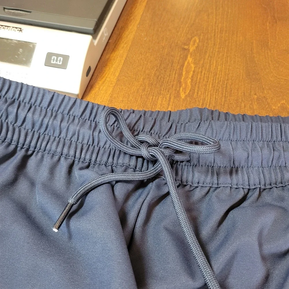 Xersion Mens Athletic Shorts Elastic Waist Drawstring Size XL Navy & Green New